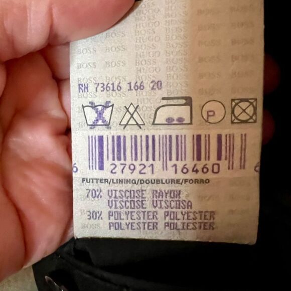 EUC Men's Boss Hugo Boss Maselli X Black Velvet Sports Coat Blazer Jacket 44L - Picture 8 of 8